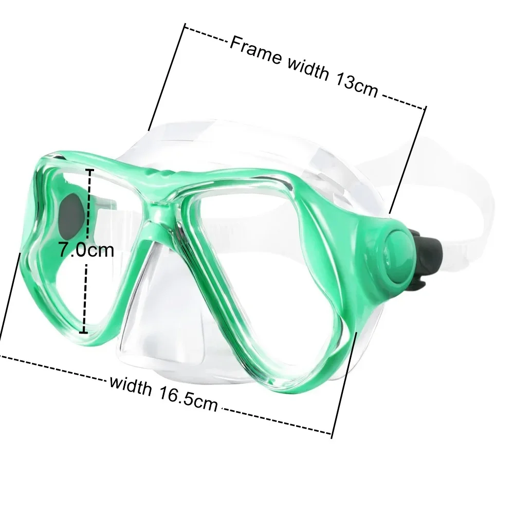 Nearsighted Myopia Diving Mask Dive Swimming Glasses Resin Plastic Lens, Googles Silicone  Short-sighted Reading