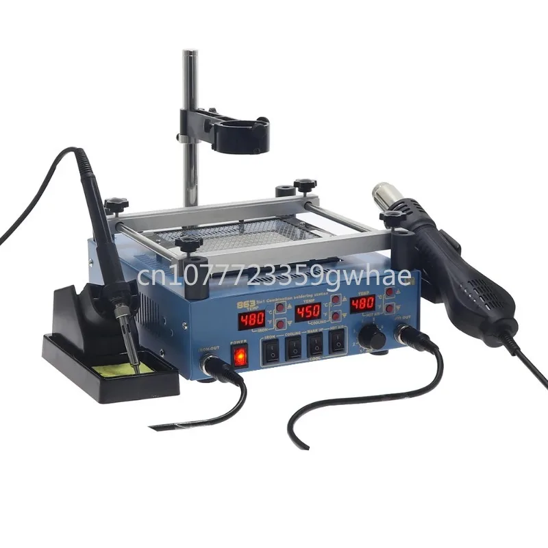 BGA repair station PCB preheater iron hot air gun welding station maintenance tool 863 welding station 3-in-1