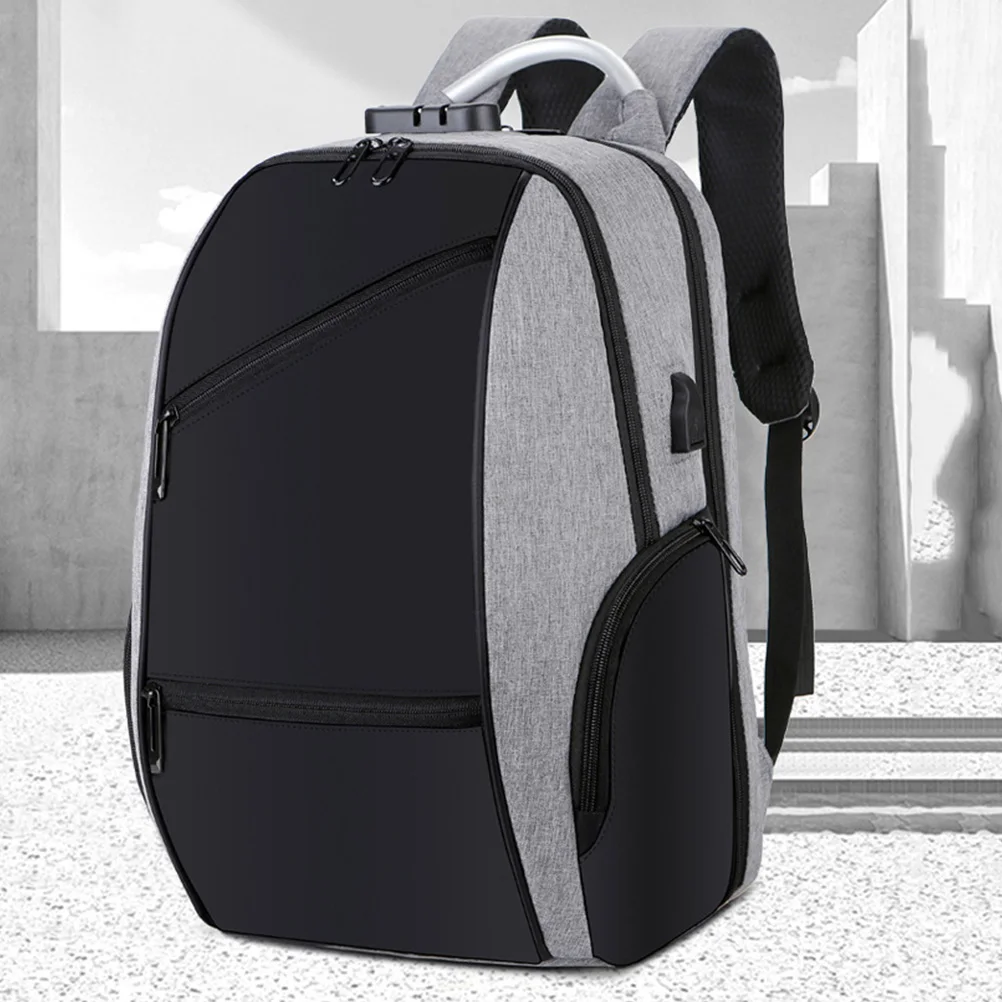 

Multifunction Password Lock Computer Bag Oxford Cloth Large Capacity USB Charging Laptop Backpack for Travel Business Men
