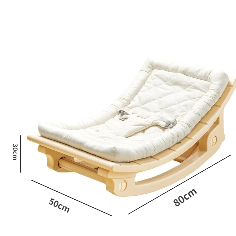 High Quality Children\'s Bassinet Comfort Chair Baby Sleeping Recliner Wooden Cot Frame Baby Bed Kids Balance Swinging Chair