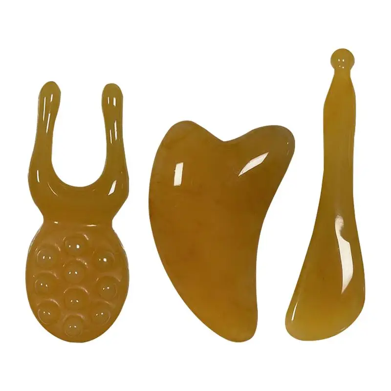 Guasha Massage Scraping Massage Scraper Resin Guasha Scraper Face Massager Acupuncture Gua Sha Eye Face Board SPA Massage Tool