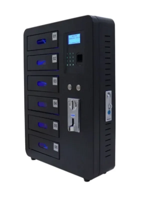 Biometric Fingerprint Scanner Public Cell Phone Charging Station