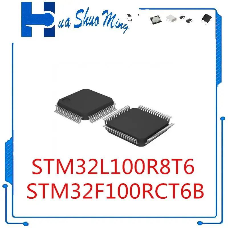 2Pcs/Lot  STM32F100RCT6B STM32F100RCT6 STM32F100RCT6BTR STM32L100R8T6  LQFP64