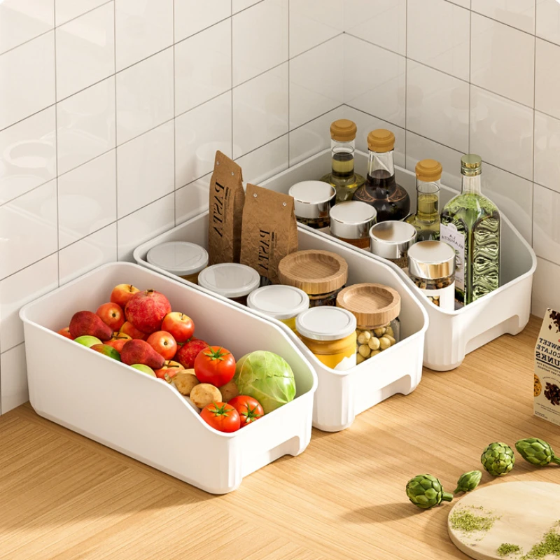 Multifunctional Kitchen Sundries Diagonal Storage Box Refrigerator Beverage Vegetable Sort Storage Box Cabinet Drawer Organizer