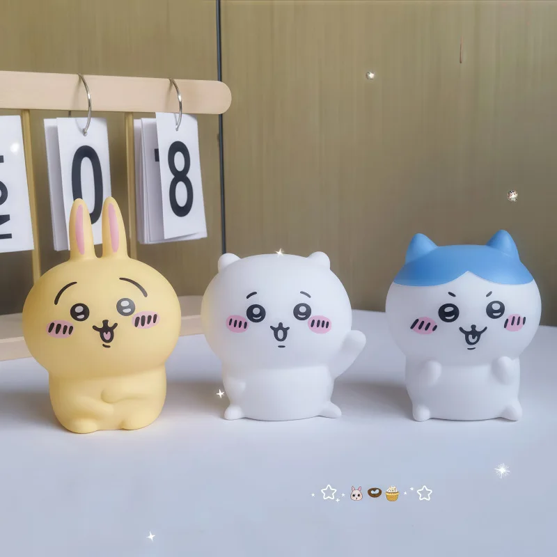 Kawaii Chiikawa Night Light Cartoon Ornaments Glowing Toy Hachiware Usagi Model Night Light Bedroom Ornaments Christmas Gift - view 3