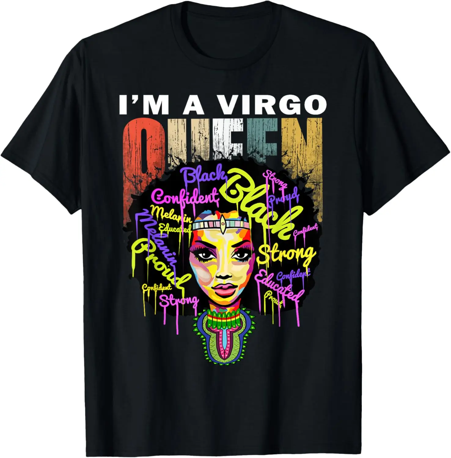 Virgo Queen Birthday Gift Shirt - I am Dope African Girl T-Shirt