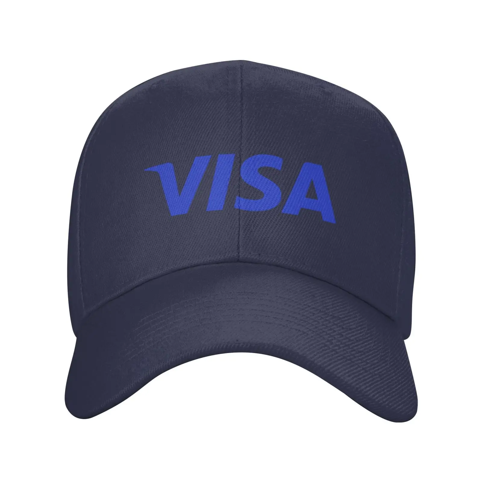 VISA Logotipo Denim Cap, chapéu De Malha, Qualidade Baseball Cap