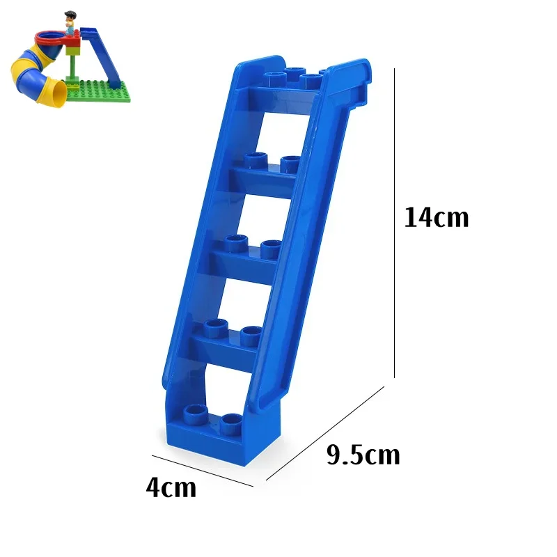 Große Bausteine Rutsche Treppe Schaukel Wippe Riesenrad Serie Kompatibel Duploe Große Ziegel Kinder Pädagogisches Spielzeug Kind Geschenk