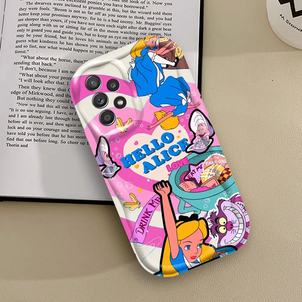 Cheshire Cat Alice in Wonderland Case For Samsung Galaxy A73 A72 A71 A35 A34 A33 A32 A31 A25 A24 A23 A15 A14 A13 A05S A05 Cover