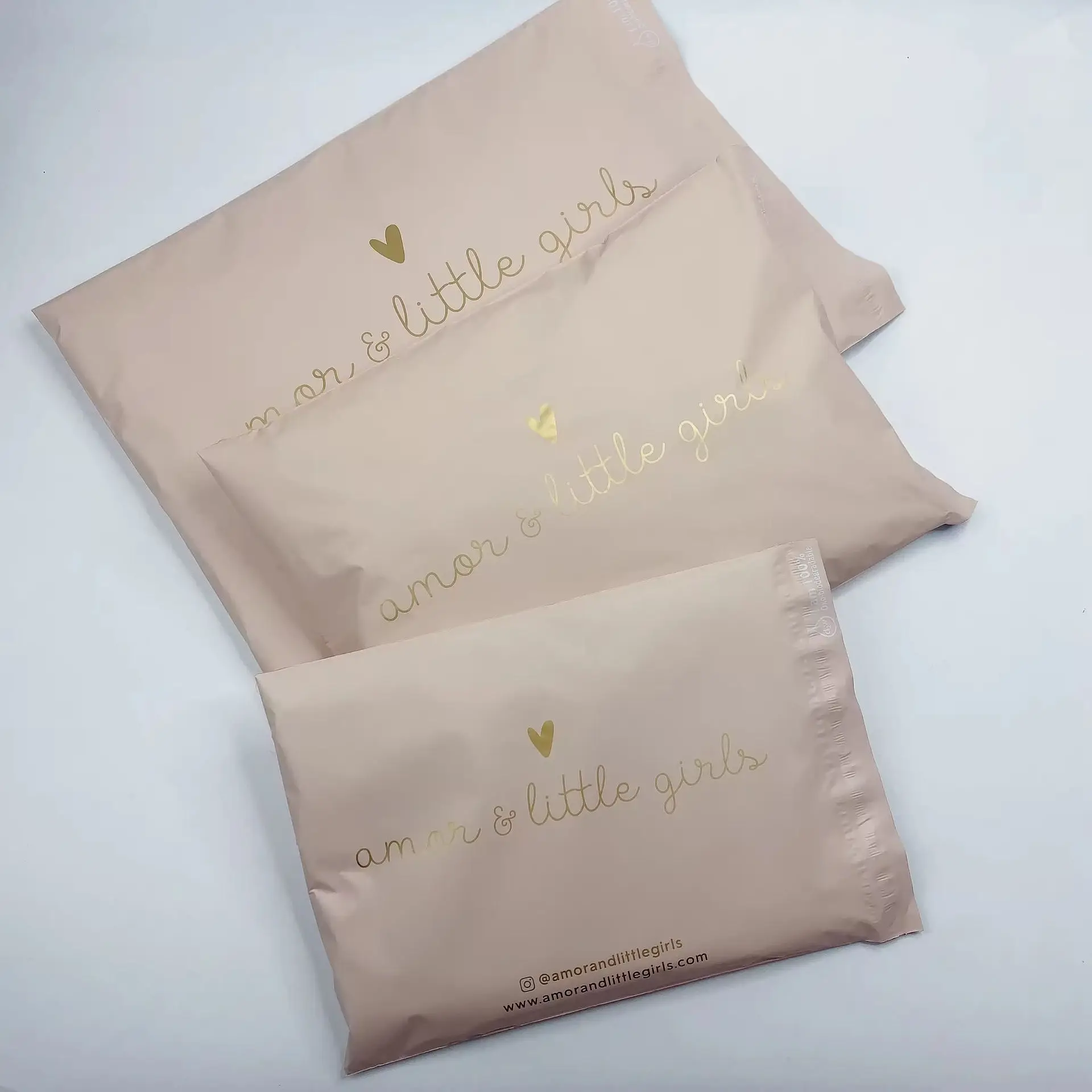 Apricot matte mail bag brand new material plastic plastic gift bag thick bag envelope express bag printing company logo slogan