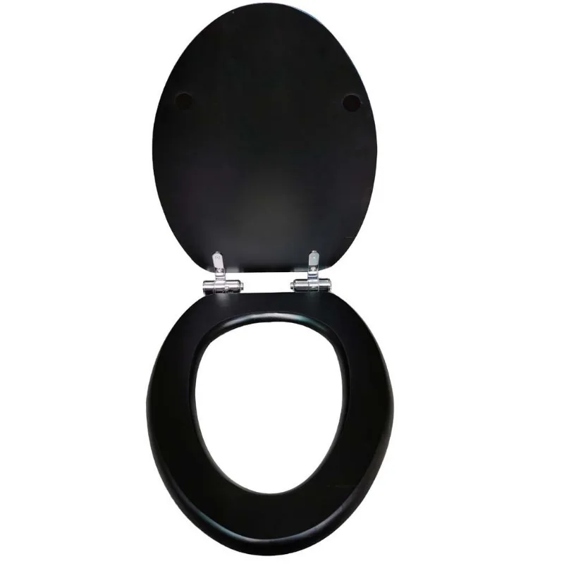 for Rubber Wood Toilet Seat Cover Long V Shaped Stainless Steel Slow Down Quick Release Hinge Replacement