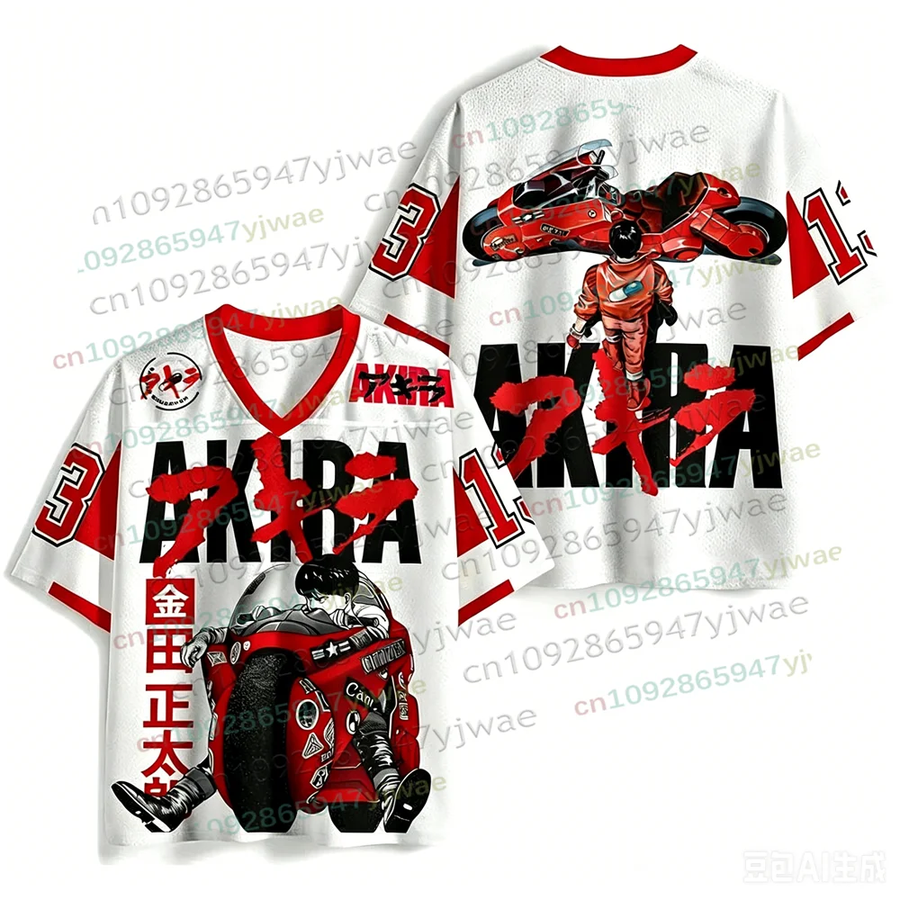 2026 Summer Hot Selling Fashion Akira 3D Print Outdoor Sports Fitness T-shirt Hip Hop Street Clothing Women Men's Beach T-shirt