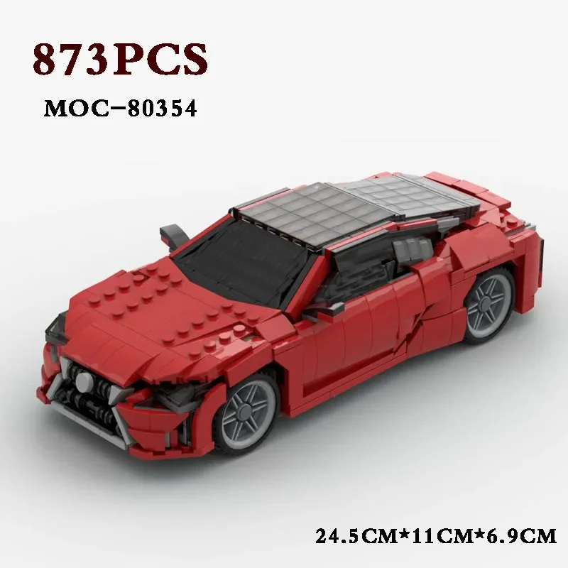 

MOC-80354 LC500 гоночный строительный блок Модель Сборка строительный блок игрушка 873 самодельные Гоночные Игрушки для мальчиков подарки на день рождения рождественские подарки