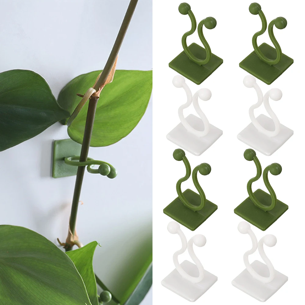 20-80PCS Plant Climbing Fastening Clip Fixed Clasp Rattan Twigs Vines Hook Lashing Device Traction Support Line Durable Plastic