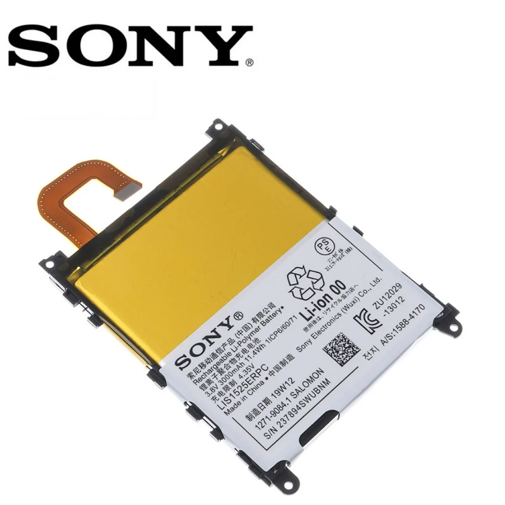 Original LIS1525ERPC New Replacement Battery For SONY L39h Xperia Z1 Honami SO-01F C6902 C6903 Phone Battery 3000mAh