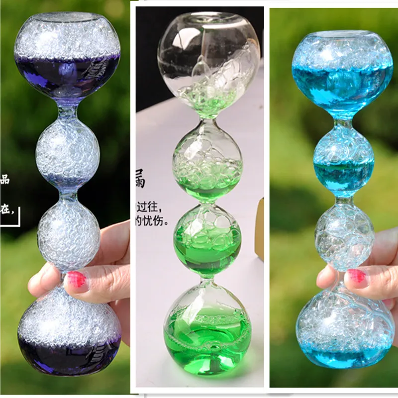 4pcs Magic Glass Bubble Hourglass Timer Clock time Hourglass Room Decoration Accessories Valentine Gifts Ornaments Crafts