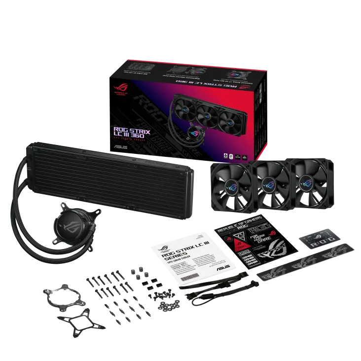 2025 New Stock Radiator ROG Strix LC III 360 RGB Support LGA1700 LGA1851& AM4 AM5 Radiator for Gaming PC