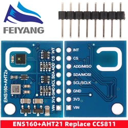 ENS160 + AHT21 anidride carbonica CO2 eCO2 TVOC sensore di qualità dell'aria e temperatura e umidità sostituire CCS811 per Arduino