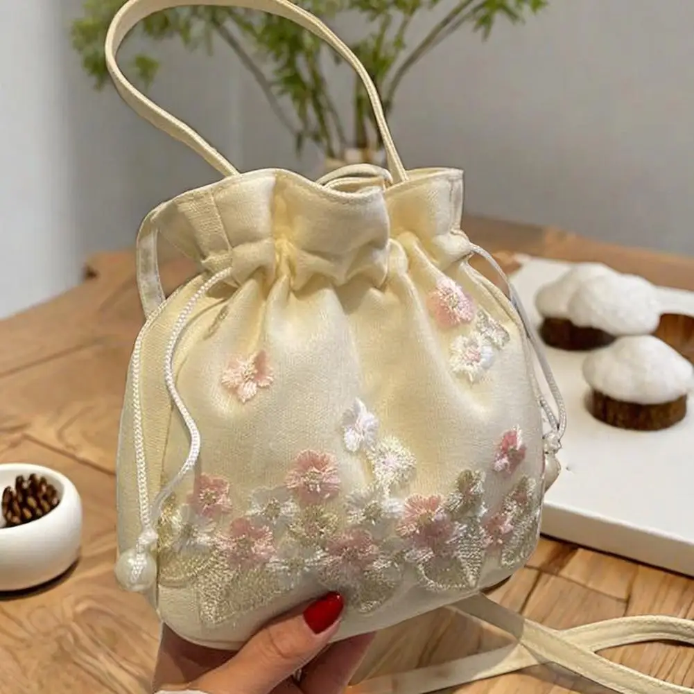 1 шт., новая сумка-ведро в китайском стиле с вышивкой для женщин, ручная универсальная милая изысканная сумка на одно плечо с перекрестным плечом