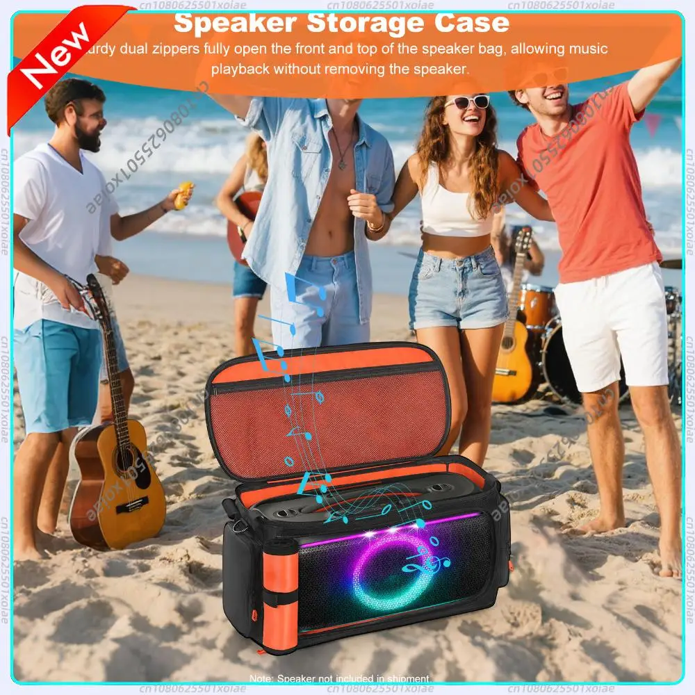 

Hard EVA Carrying Case for JBL PartyBox On The Go 2 Speaker Portable Travel Bag with 3 Microphone Slots Shockproof Storage