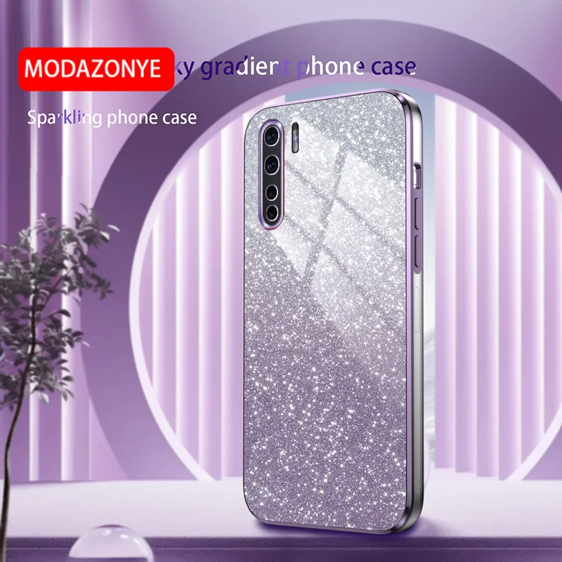 For OPPO Reno 3 Case Electroplating Colorful Soft Glitter TPU Cellphone Cover Luxury OPPO Reno3 Phone Case