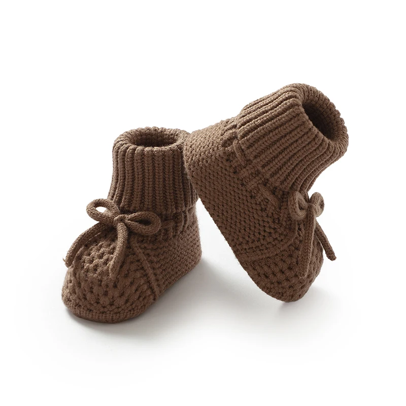Baby Shoes Knitted Soft Soled Non-Slip Newborn Boys and Girls First Walkers 0-3m Infantil Pure Solid Prewalkers Toddler Footwear