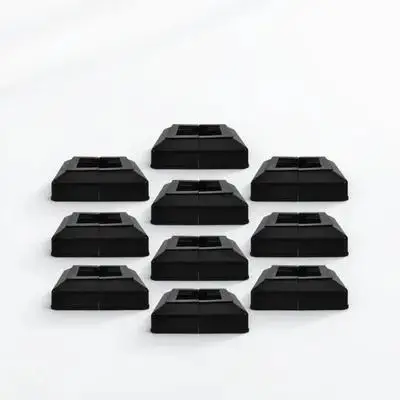 10Pcs Plastic Waterproof Split Post Base Fence Post Cap Plastic Outdoor Decor Square Skirt Railing Topper