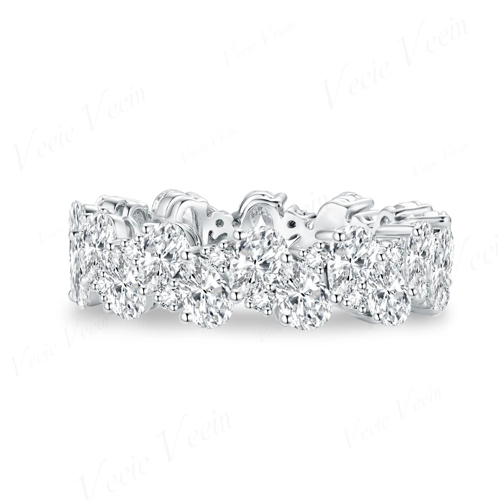 MuShan Jewelry 925 Sterling Silver Ring Round Moissanite Exquisite Ring for Her 18K Gold Plated MST Patent Fine Jewellery
