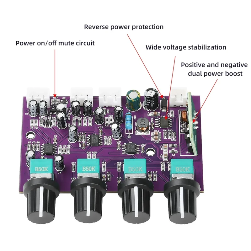 Y45A-TINE553 Amplifier Speaker Amplifier Board Gain Front-End Tuning Amplification Board HIFI Speaker Amplifier Board