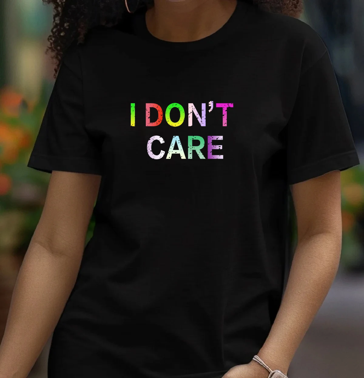 Camisetas de estilo Unisex "IDONTCARE" What Others Think Unapologetically Me para mujer, ropa de calle, camisetas gráficas Harajuku