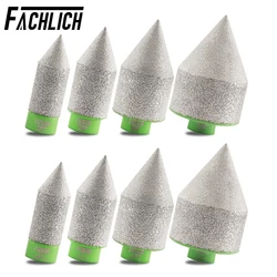 FACHLICH 1pc Diamond Milling Finger Bits Chamfer Taper Diamond Crown Dia20/25/35/50mm Tile Quartz Granite Marble Grinding Hole