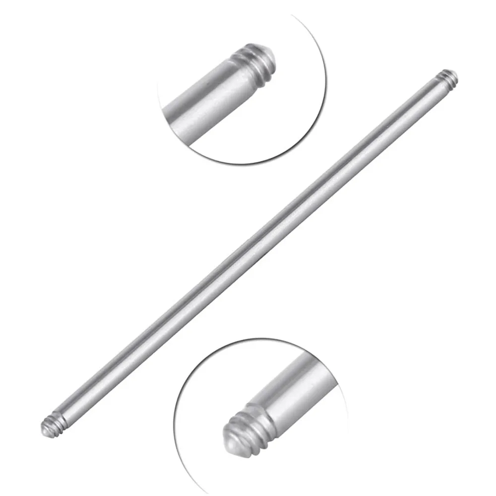 30pcs Surgical Steel shaft Straight Barbell Replacement Accessories Bar Tongue Lip Earring Nipple Barbell Piercing Jewelry Free