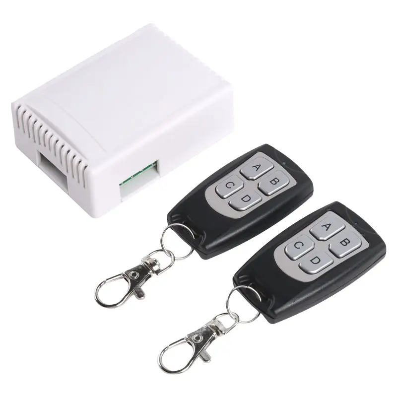 AC23-Universal Wireless Remote Control Switch DC 12V 4CH Relay Receiver Module With 4 Channel RF Remote 433 Mhz Transmitter