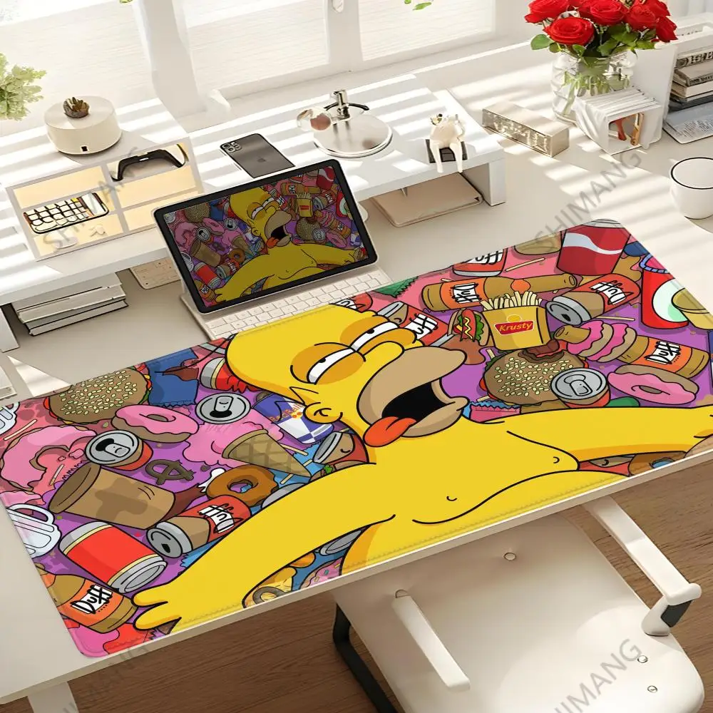 Mouse Pad MousePad Non-slip S-Simpsons Lockedge Office Cartoon The Student Gaming Thickened Funny Large Writing Pad Cushion