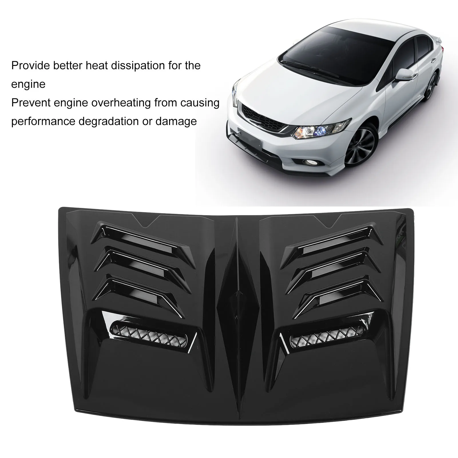 Hood Air Vent Trim Cover Enhance Engine Cooling Reduce Wind Resistance Anti Scratch Universal Fit for BMW 1 Series E90 E91