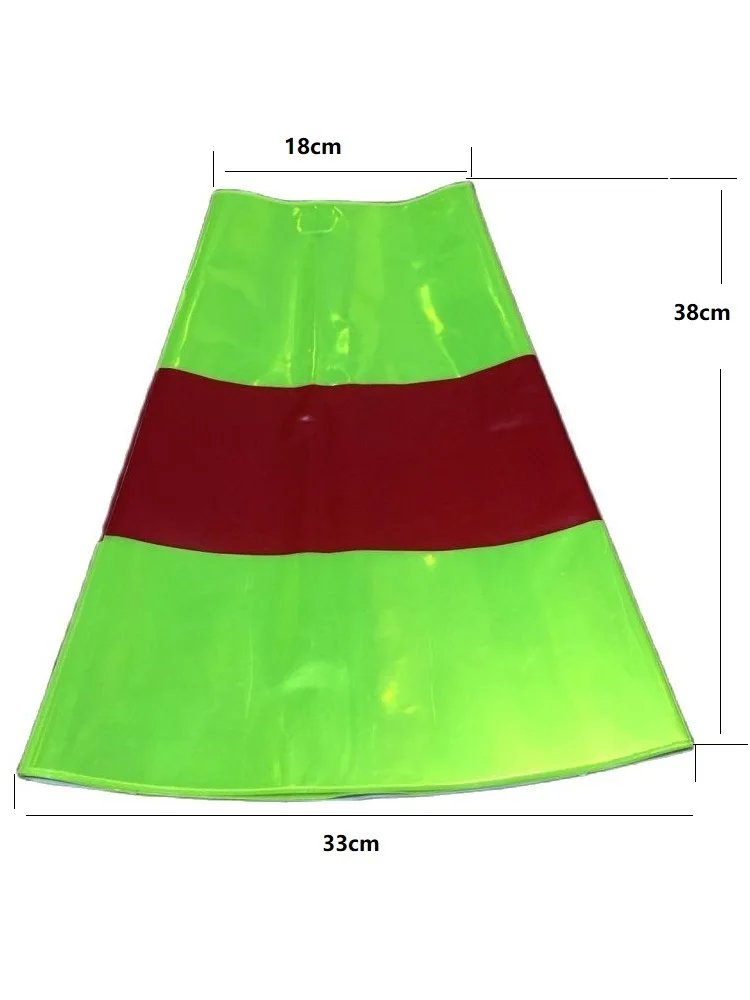 18cm*38cm*33cm High Quality Road Cone PVC Reflective Sleeve Film