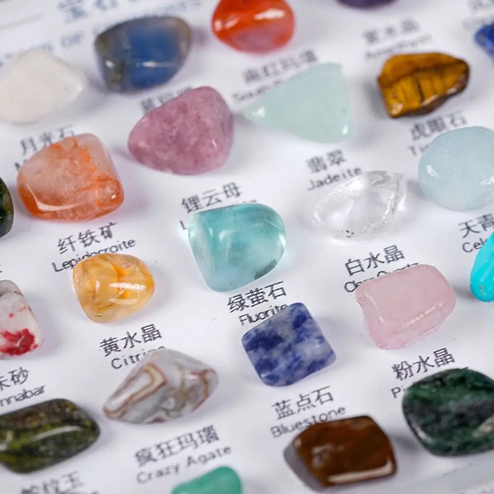 Box Random Color Gift Geography Teaching Raw Gemstones Quartz Samples Mineral Specimens Healing Crystal Natural Gems And Jades