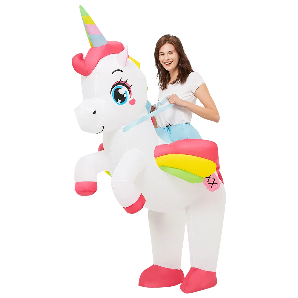 Kids Adult Unicorn Inflatable Costumes Halloween Anime Cosplay Costume Purim Party Role Play Disfraz Animal Funny Dress Suits