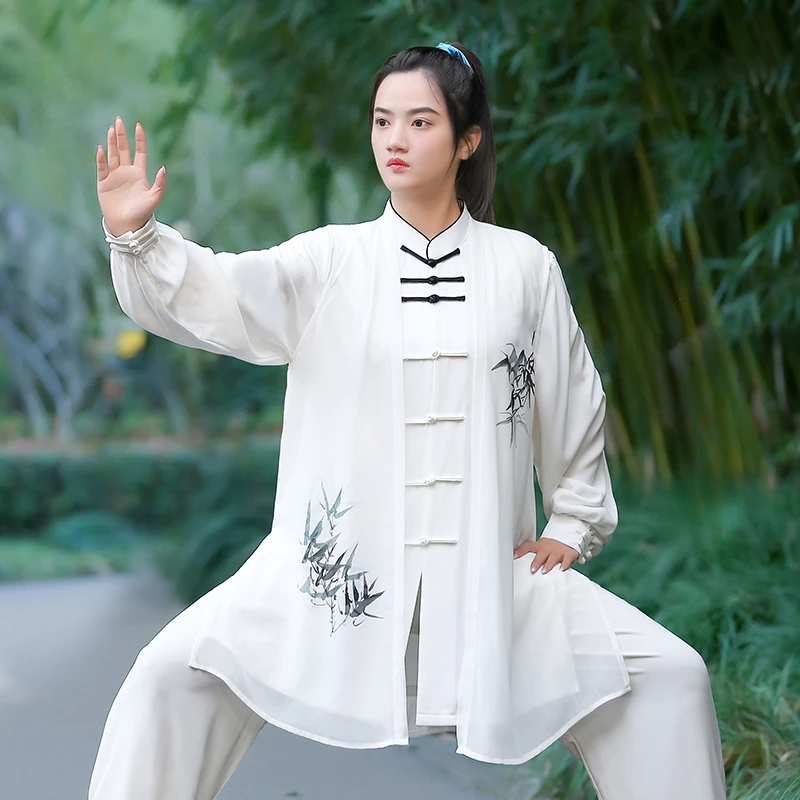 Tai Chi Kung Fu Suit Chinese Traditional Martial Arts Uniform for Women and Men Fluid Drape Breathable & Comfortable