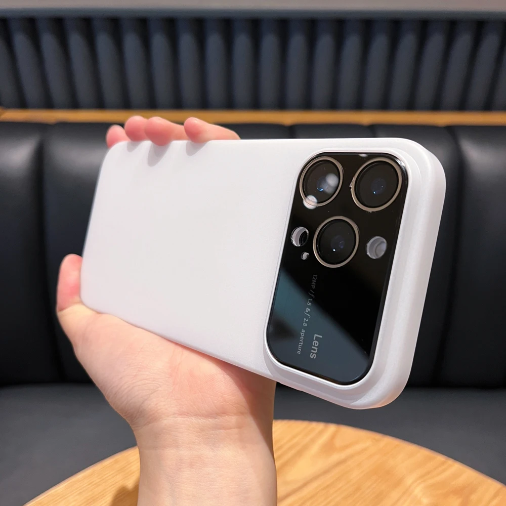 

Ultra-thin Hard Matte PC Phone Case For iPhone 17 16 15 14 13 12 11 Pro Max Plus Luxury Frosted Lens Protection Film Cover Coque