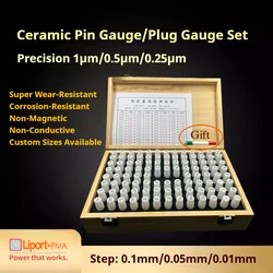 Range 0.30-10.00mm,Step 0.01/0.05/0.1mm,Ceramic Pin Gauge set ,Customized Gauge,Tools for Carpentry,Inspection and Mechanical