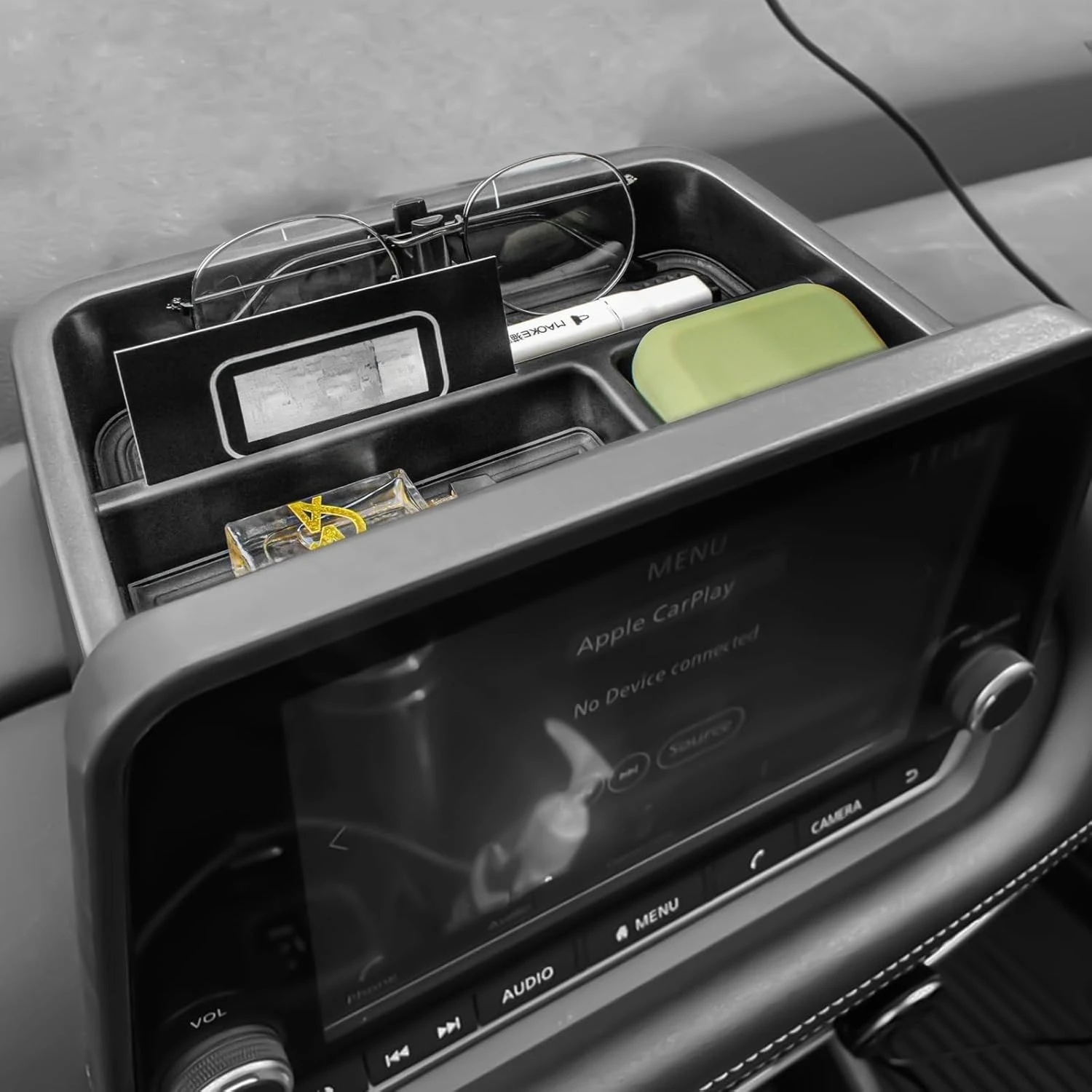 

TACOBRO Center Console Dash Storage Tray for 2021-2025 Nissan Rogue S/SV/Rock Creek Interior Dashboard Organizer Storage Box