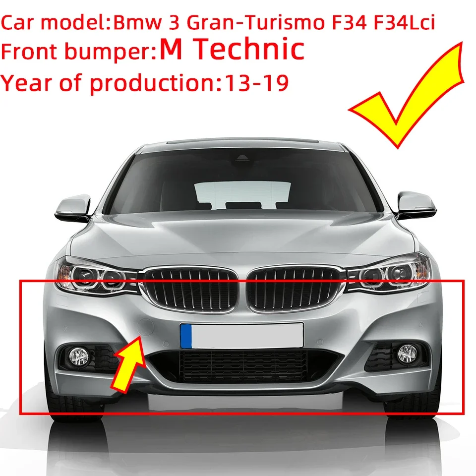 Front Bumper Hauling Hook Cover Towing Hook Lid Cap Shell For BMW 3 Gran Turismo GT M Package 2013-2019#51118061552 With Color