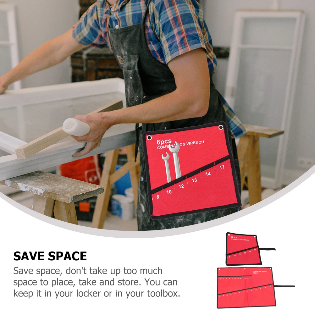 

2pcs Tool Hanging Bag Canvas Durable Roll Up Wrench Organizer Screwdriver Pliers Toolbox Storage Pouch Auto Carpenter DIY