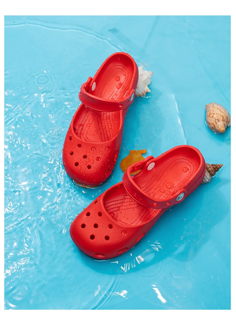 Damen Sommer Ballett Mary Jane Sandalen Rutschfeste Weiche Atmungsaktive Leichte Geschlossene Zehen Strand-Clogs – Detail 15