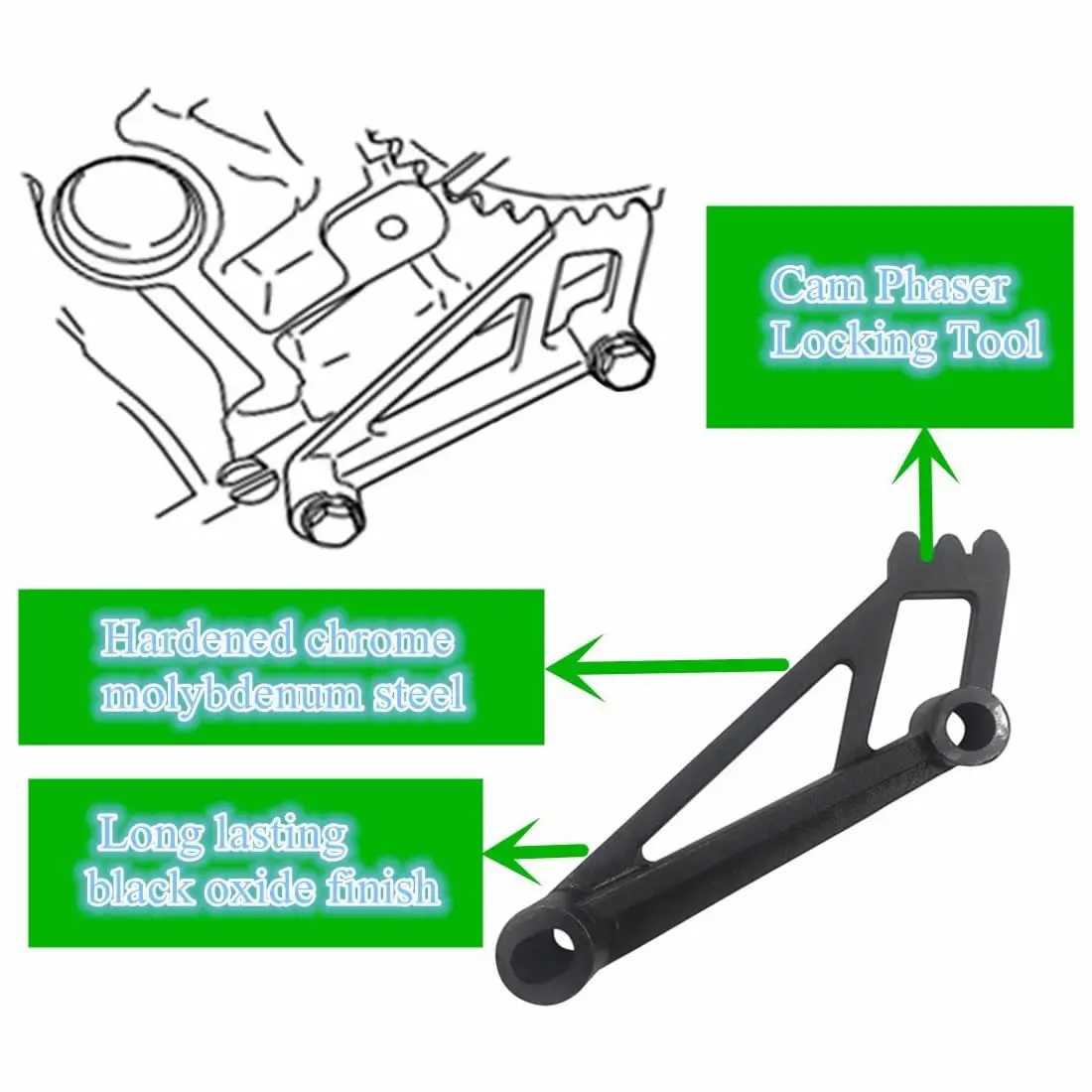 303-1046 Cam Phaser Locking Tool for Ford Rotunda 5.4L 4.6L 3V Engine,Expedition 5.4L 3V 2005-2011,Explorer 4.6L 3V 2006-2010