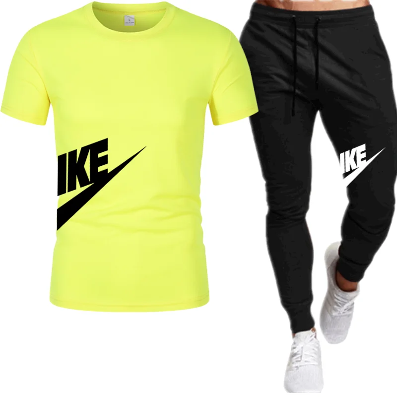 Summer Men\'s Sets Fashion Korean Tracksuit Men Short Sleeve T Shirts+sport Shorts Suit Men Casual Men Clothing Mens Joggers Sets