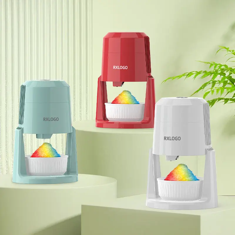 Ice Maker Mini Electric Shaved Ice Machine 135w Portable Snow Cone Maker Ice Crusher Dual Tone Adjustment