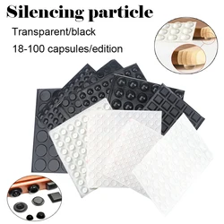 Pare-chocs en caoutchouc de silicone auto-adhésif, rond et carré, doux, transparent, noir, antichoc, nordique, coussinets de pieds, amortisseur, 18-100 pièces