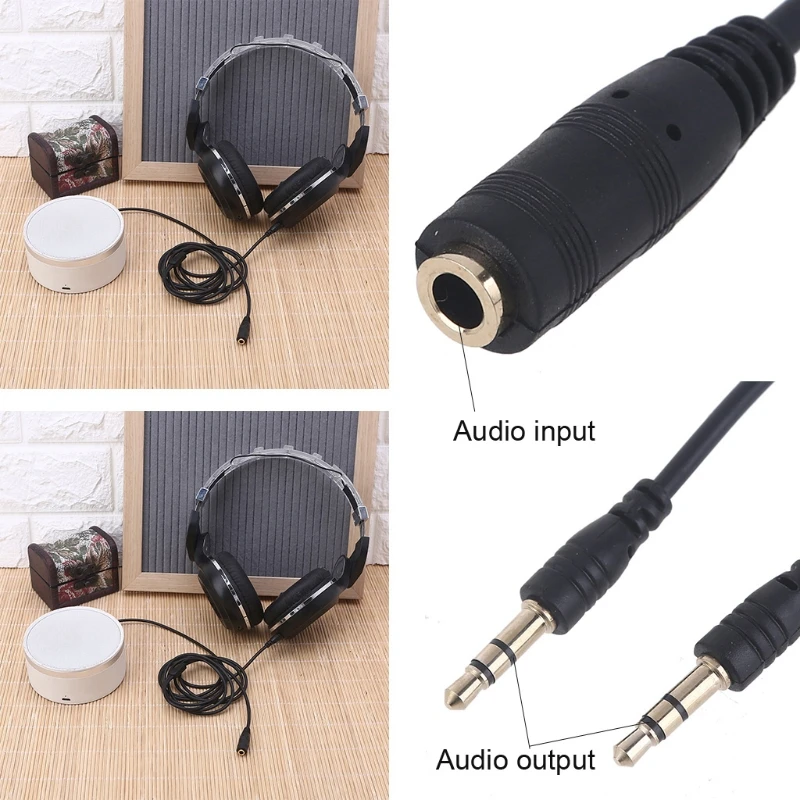 Headset Adapter Y Splitter 3.5mm Cable with Separate Mic and Headphone Connector Mutual Convertors for Gaming H8WD